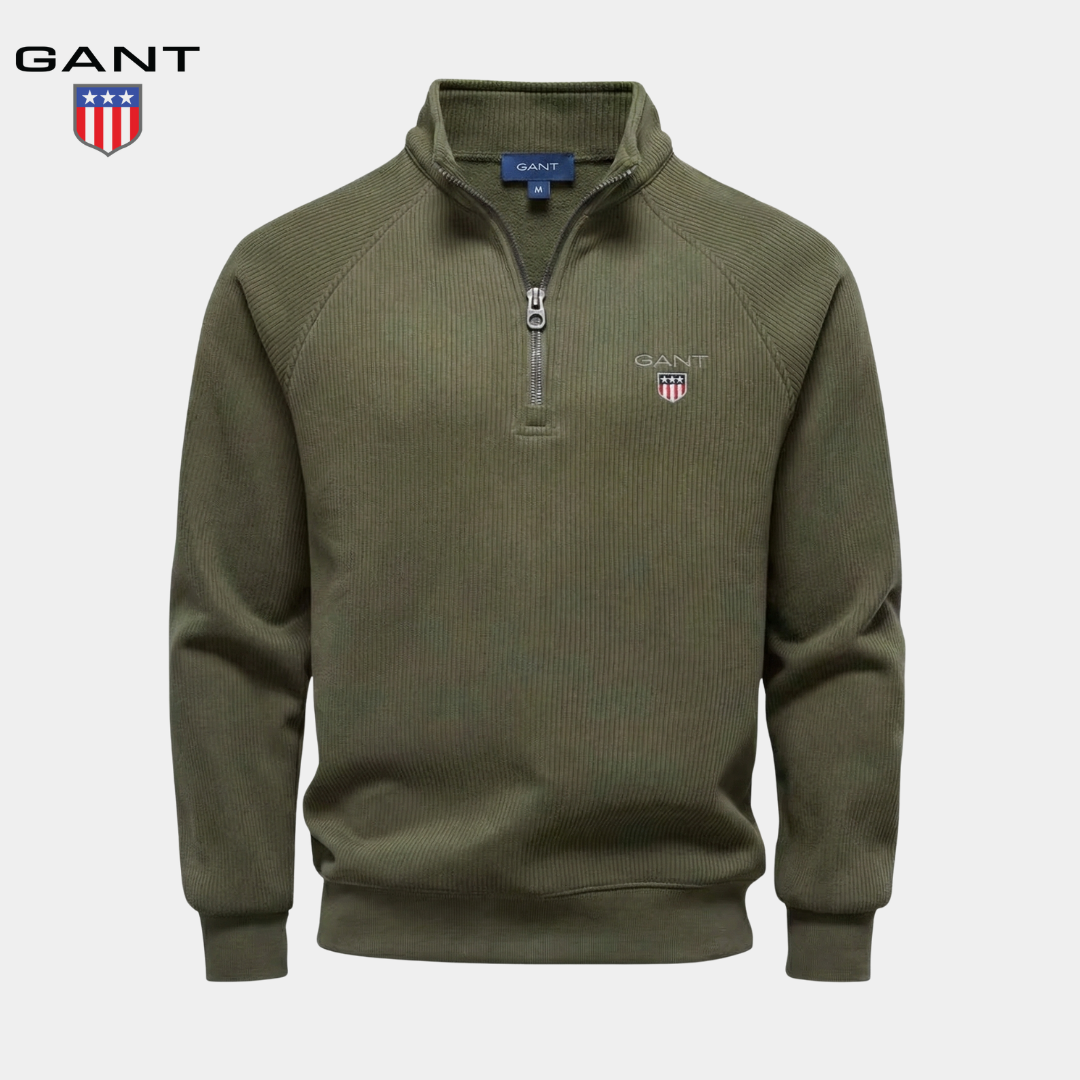 GANT™ Ribbad half-zip-sweatshirt