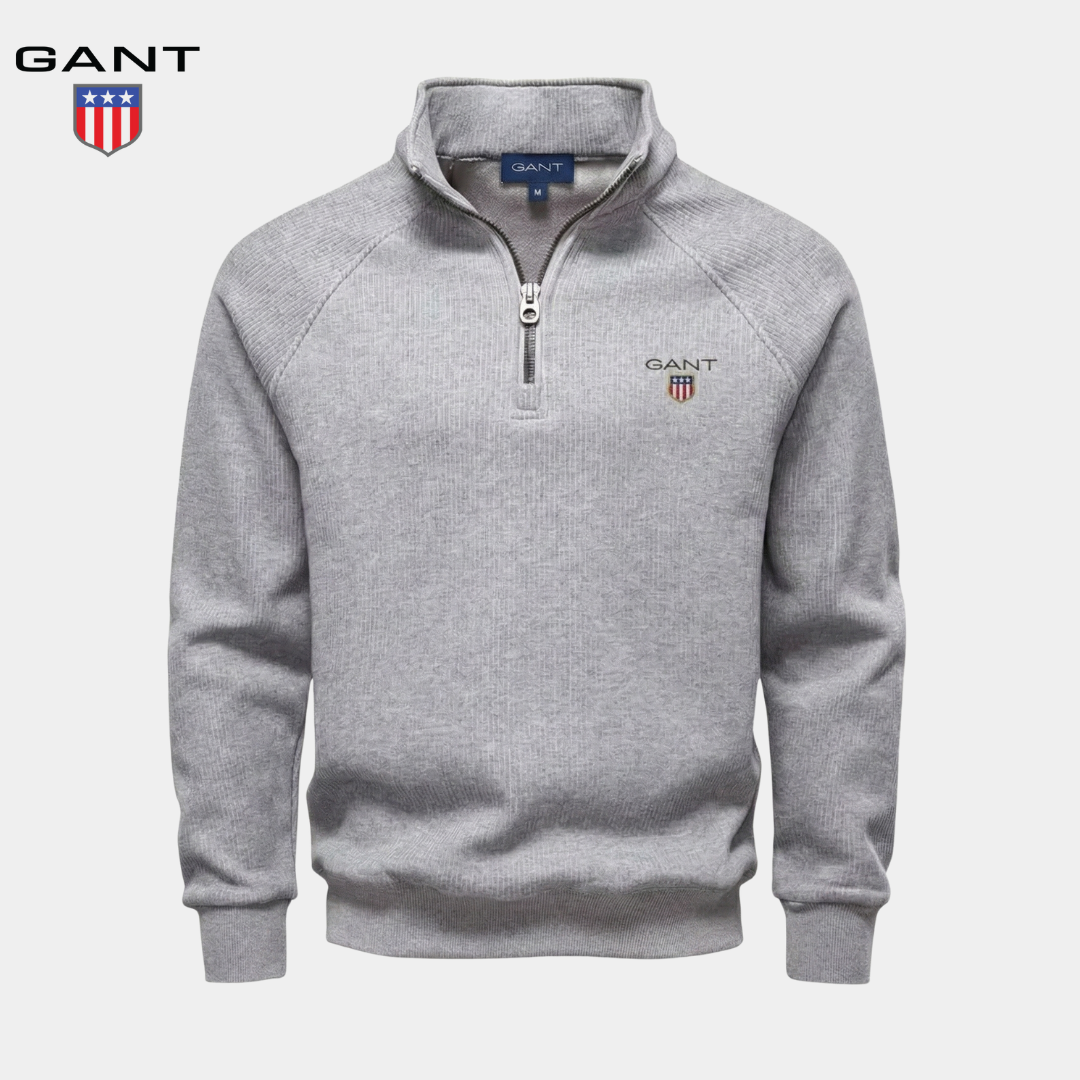 GANT™ Ribbad half-zip-sweatshirt