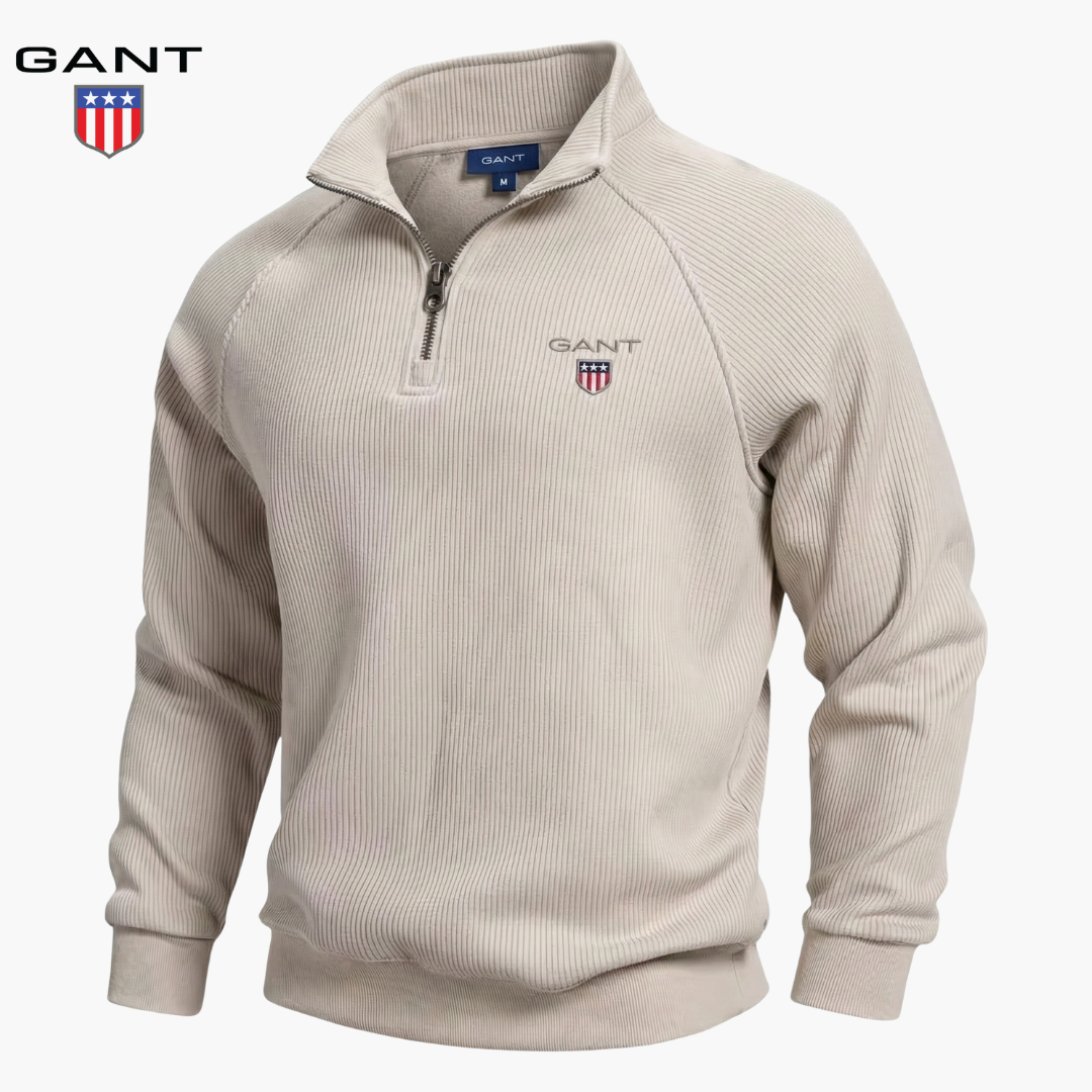 GANT™ Ribbad half-zip-sweatshirt