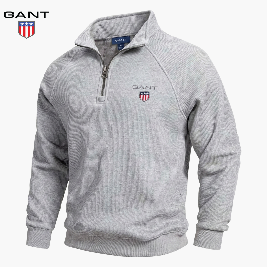 GANT™ Ribbad half-zip-sweatshirt
