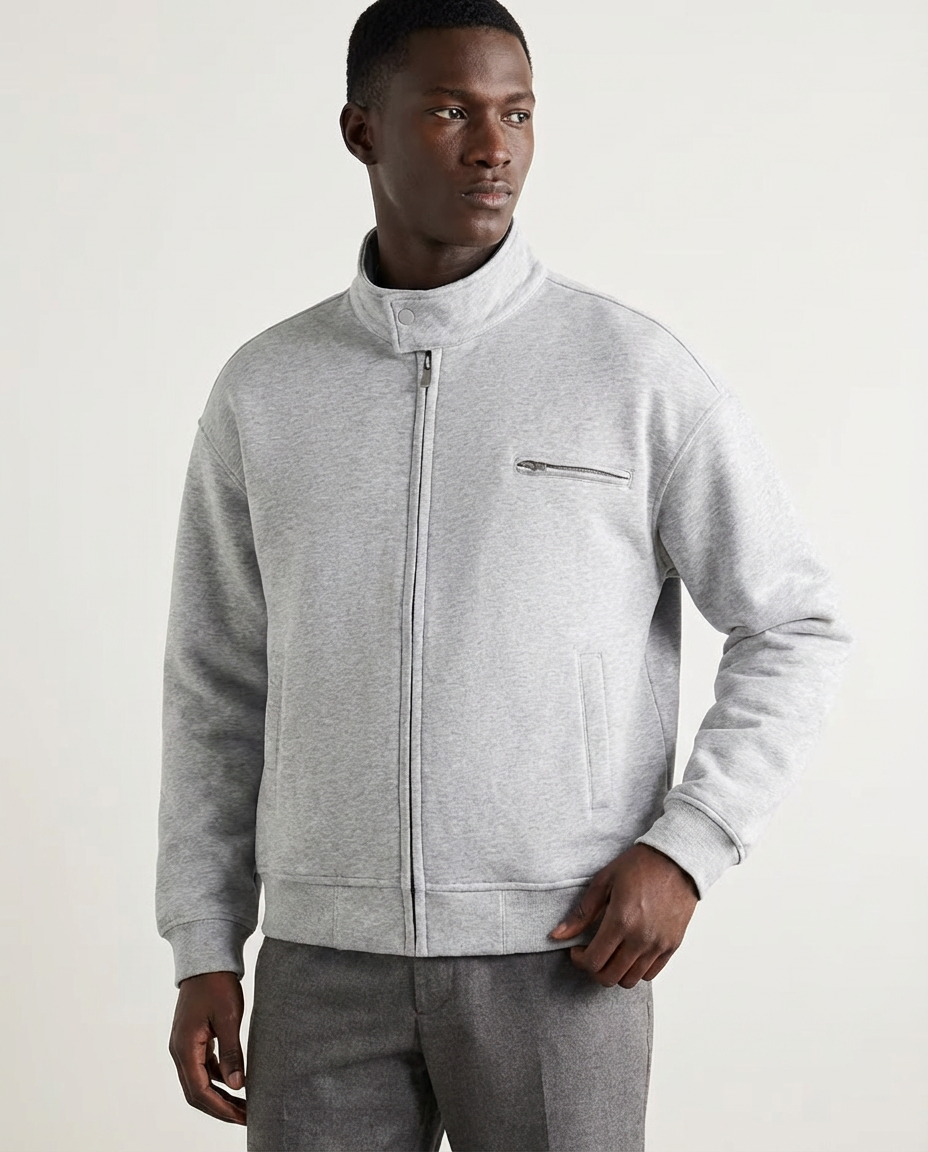 The Structured Cleanfit Stand Collar Jacket