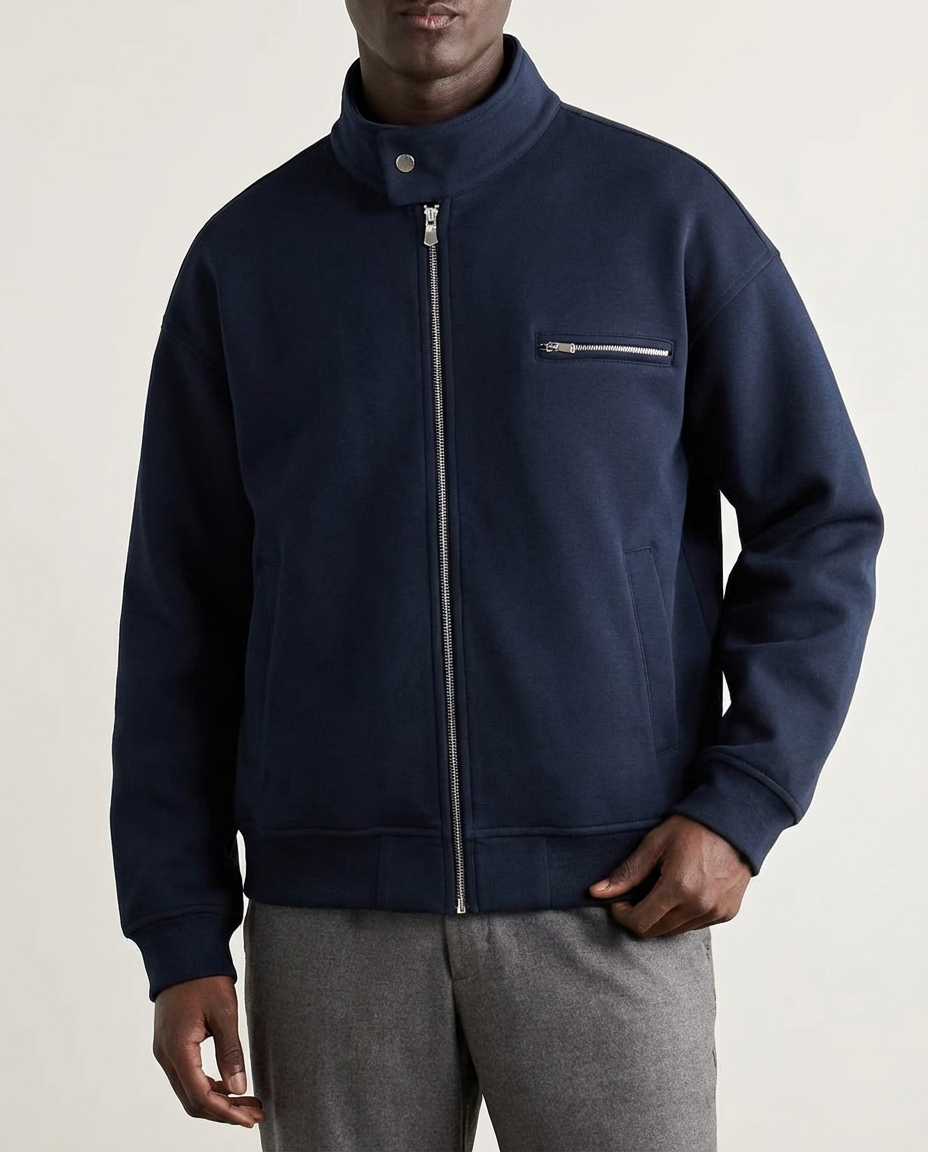 The Structured Cleanfit Stand Collar Jacket